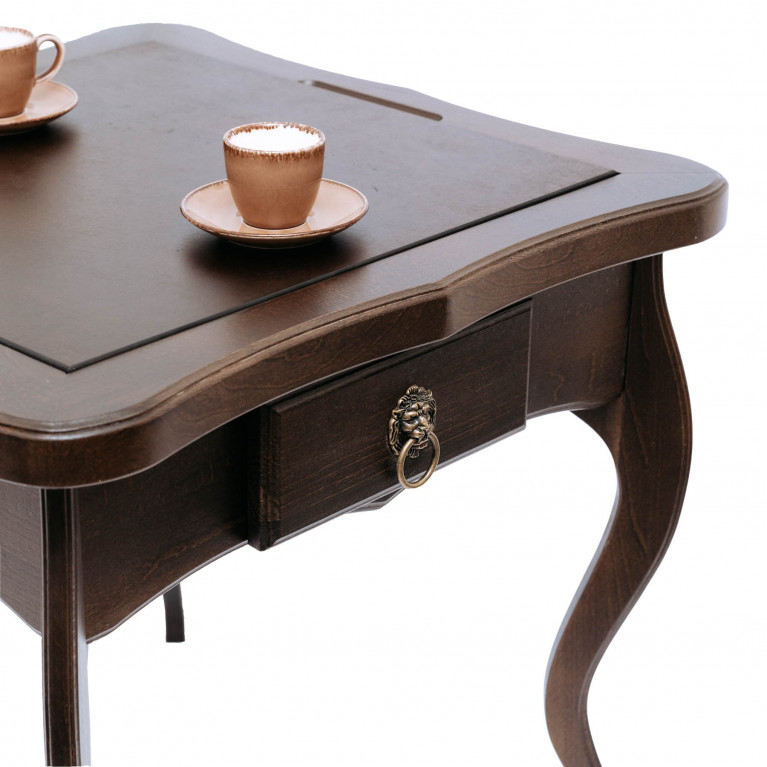 Sakkasztal "Josephine" , kombinált (tömör bükk, sakk/backgammon/kávé)